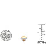 2.05 Carat (ctw) Round Champagne & White Diamond Halo Bridal Wedding Ring Set 2 CT 14K Yellow Gold